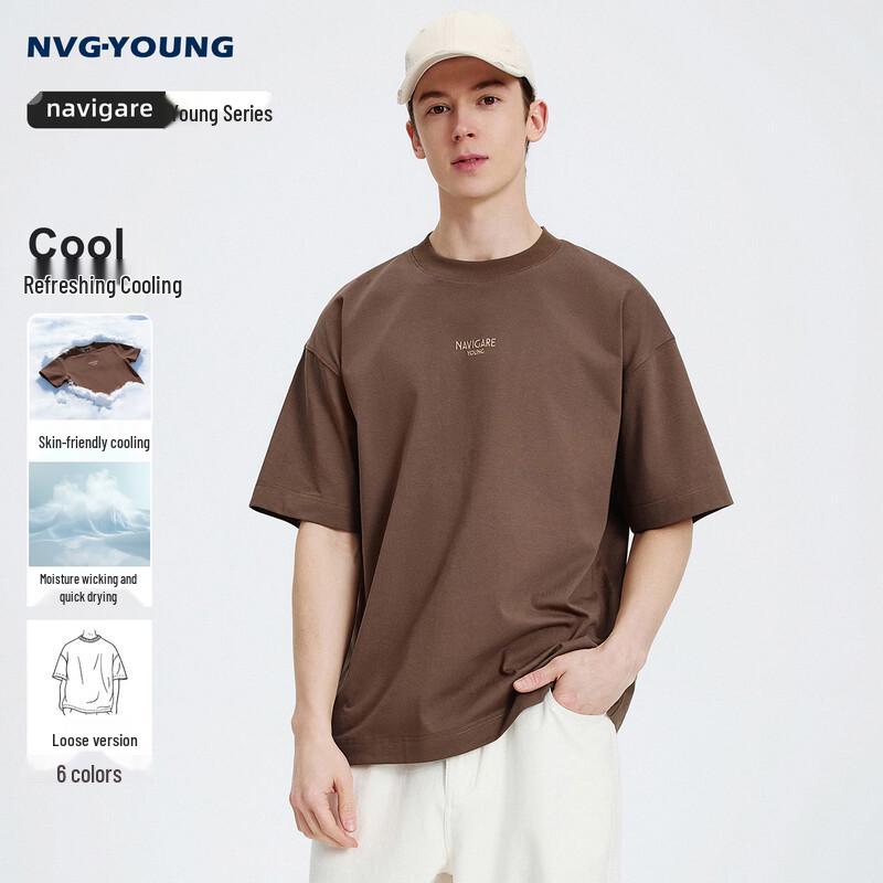 Мужская охлаждающая футболка с круглым вырезом и коротким рукавом NVG·YOUNG