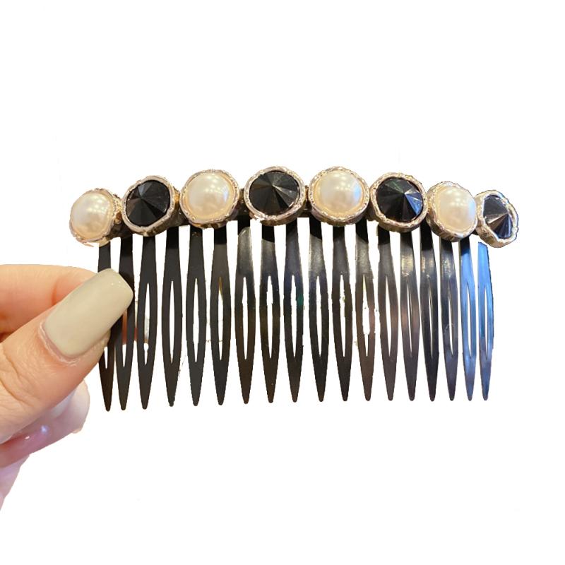 Жемчужная расческа для волос Расческа-вставка Измельченная отделка волос Артефакт Заколка для волос Головной убор Нескользящая заколка