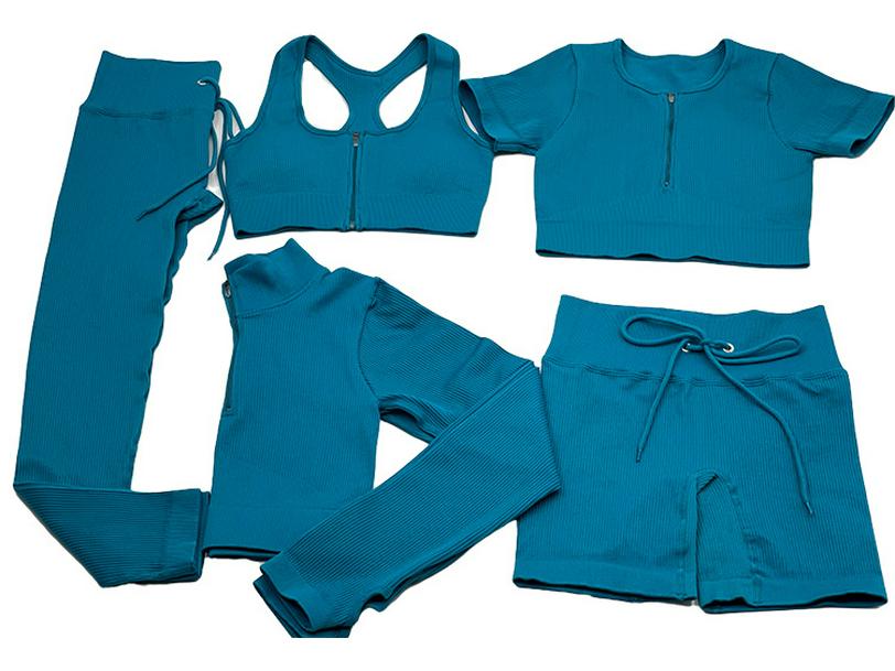 Женский бесшовный костюм для йоги с высокой талией — впитывающий пот, приподнимающий бедра, облегающий, с длинным рукавом, для фитнеса.