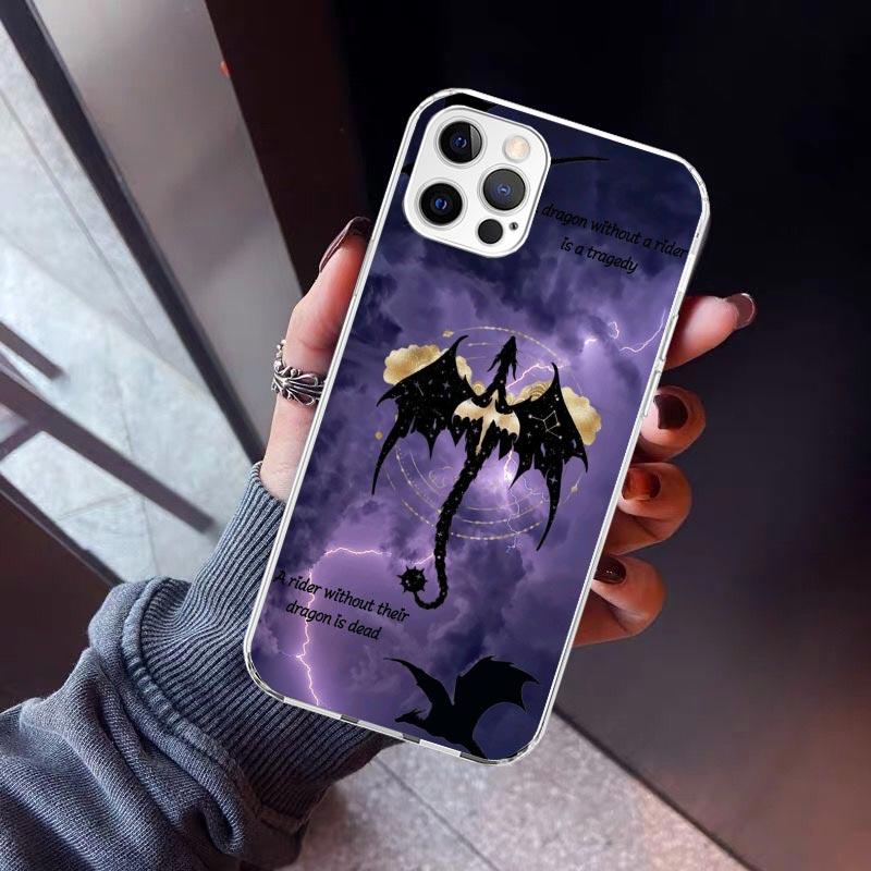 F-Fourth W-Wing Dragon Phone Case For iPhone 17 Air 16 15 Pro Max 14 Plus 13 Mini 12 11 Cover 7 8 SE Silicone Shell Print Fundas