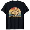 Cat Rolling Fatties Funny T-Shirt Humorous Cat Dad Graphic Outfit Women Men Fashion Kitty Lover Saying Tee Short Sleeve Blouses