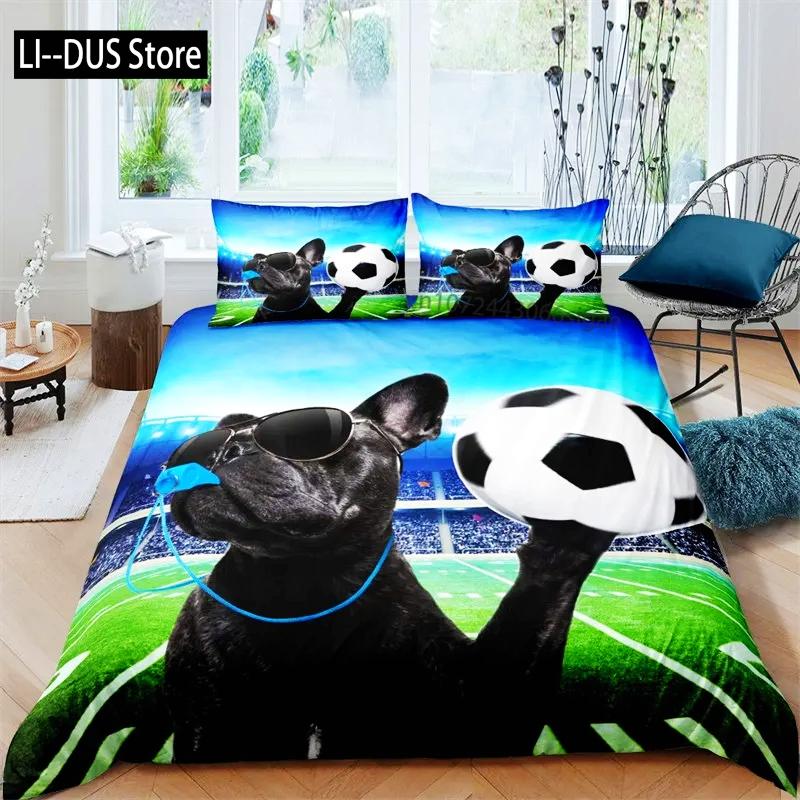 Football Duvet Cover Sports Theme Ball Games Bedding Set Kids Basketball Hockey Comforter Cover Twin for Boys Girls Room Decor