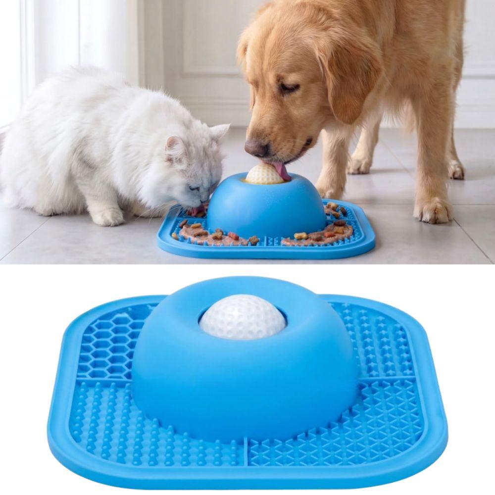 Resin Slow Feeder Dog Bowls Interactive Rolling Ball Puppy Licking Toy Pet Lick Mat Pet Home Use