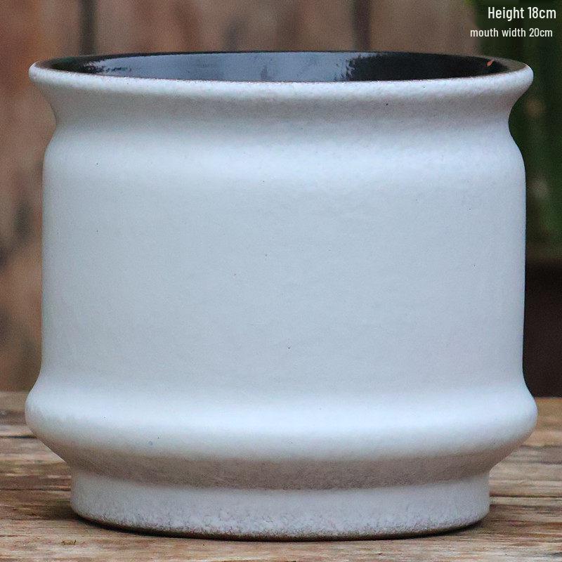 Large Wintergreen Bougainvillea Ceramic Flower Pot - Breathable, Tall Succulent & Tree Ceramic Jar