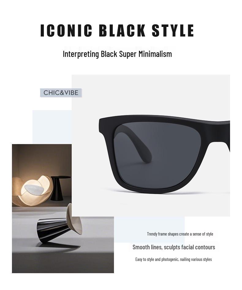 Мужские ацетатные поляризационные солнцезащитные очки: Большая оправа, защита от УФ-лучей для вождения и рыбалки