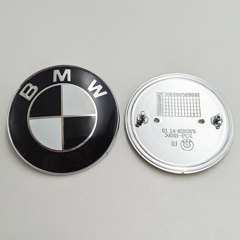 BERV3 82mm 74mm Car Front Hood Emblem Logo Rear Trunk Badge For BMW E90 E39 E46 E30 E36 E87 E60 E92 E92 M2 M3 M4 M5 Accessories