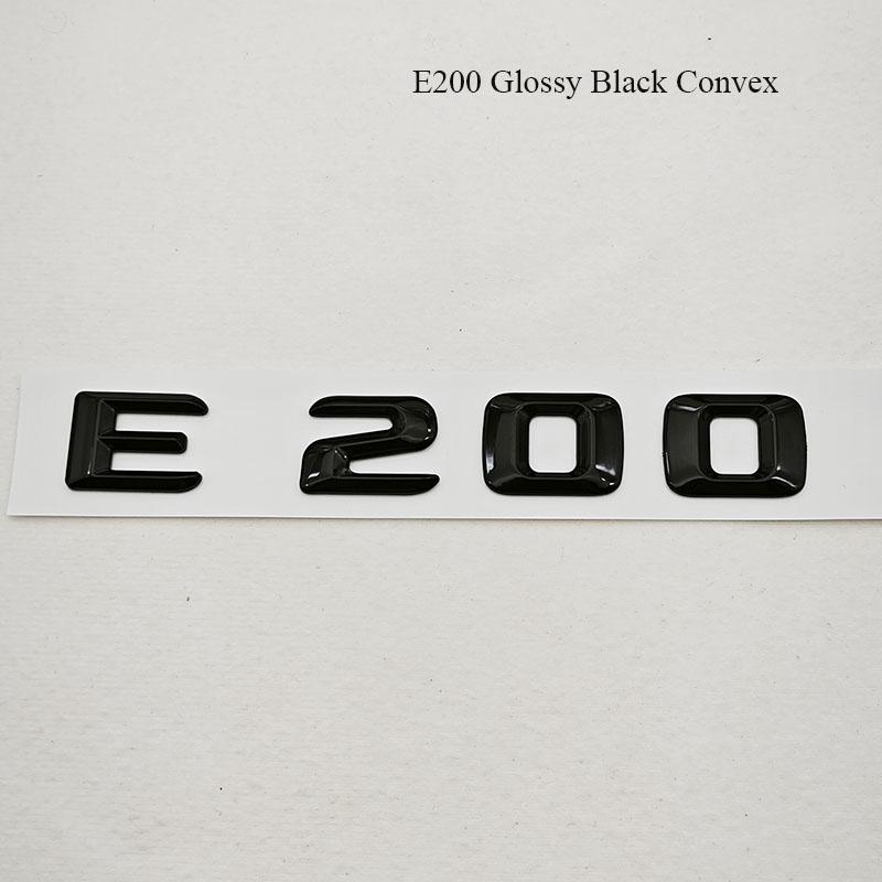 Glossy Black E200 E220 E300 E320 Rear Trunk Letters Badge Emblem for W212 W213 E Class Car Styling Replacement Accessories