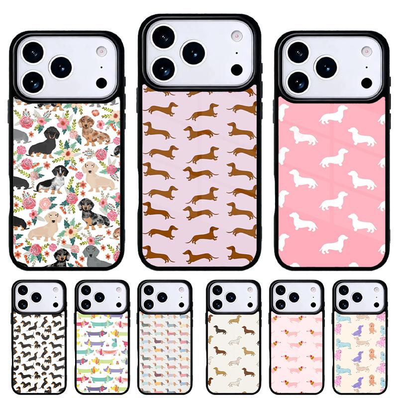 Милый такса Собака Горячий Чехол для Телефона для iPhone 17 16 15 14 13 Pro Max Задняя Крышка для 12 11 Pro Coque