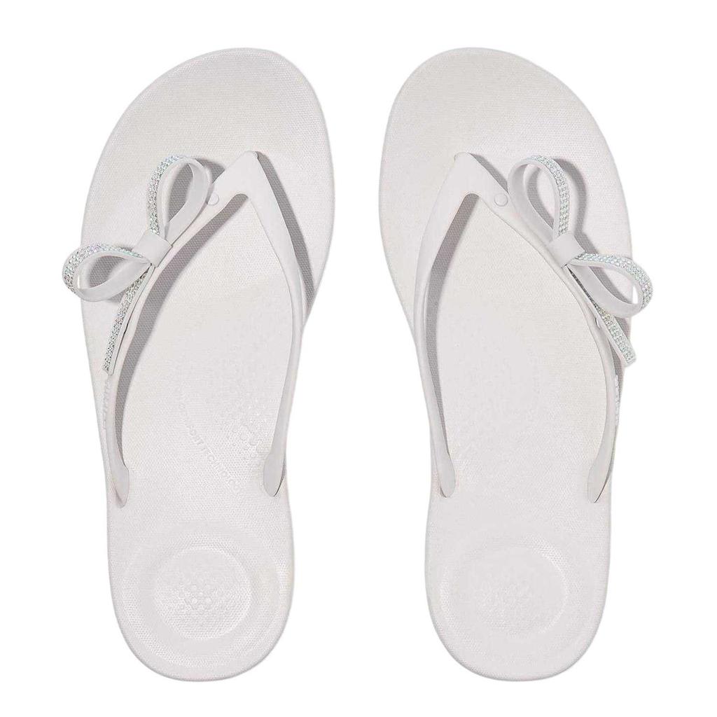 Fit Flop Womens/Ladies Iqushion Rhinestone Bow Detail Flip Flops