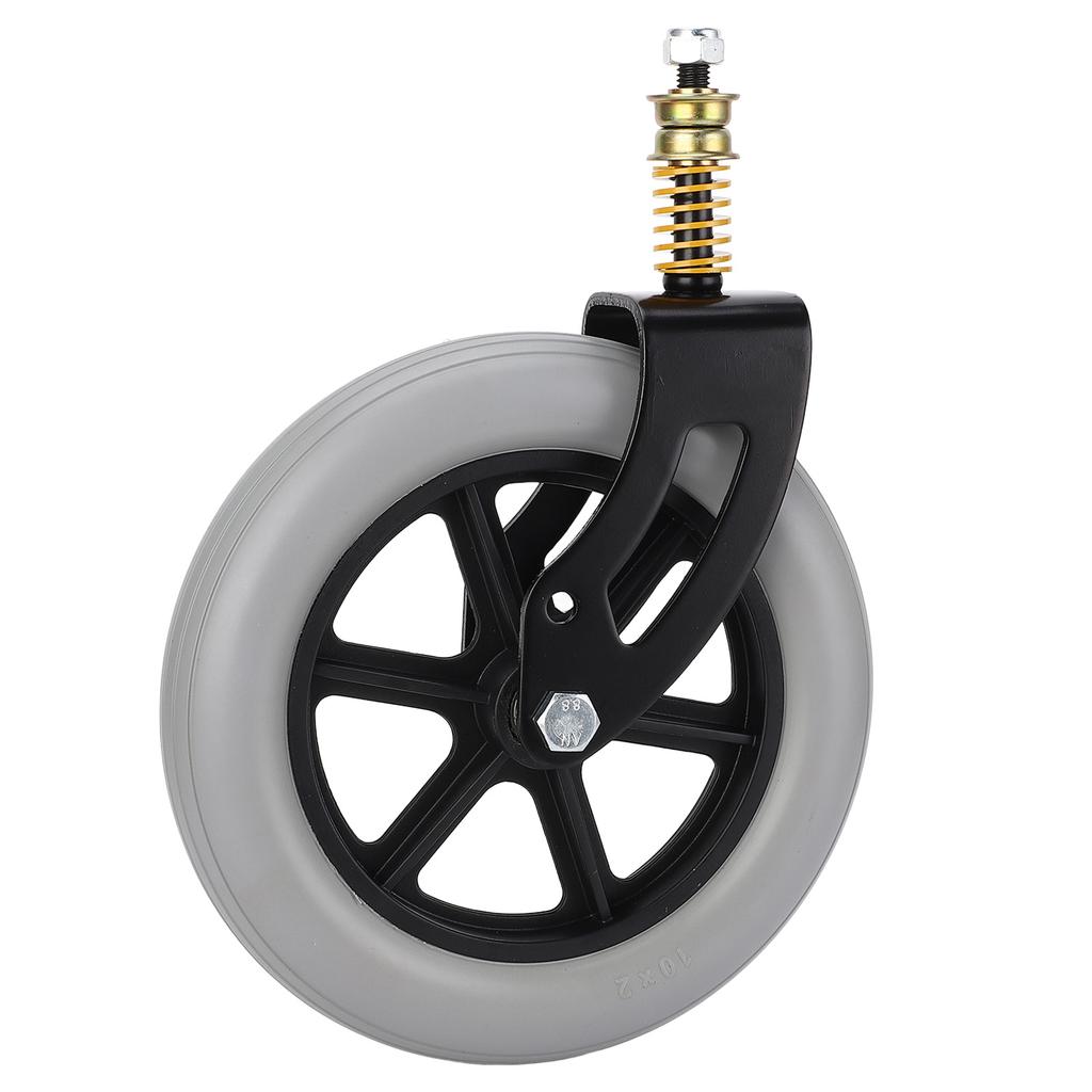 Колесо для инвалидной коляски, переднее, универсальное, полиуретановая ступица, сплошная пружина, амортизатор, колесо 10 X 2 дюйма