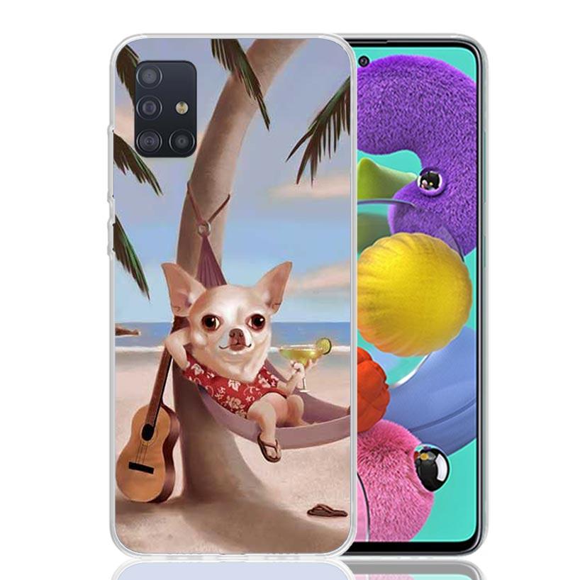 Chihuahua Puppy Teacup Dogs Case Phone Cover for Samsung Galaxy A52 A51 A50 A42 A32 A22 A12 A02S A72 A71 A70 A41 A31 A21S A40 A3