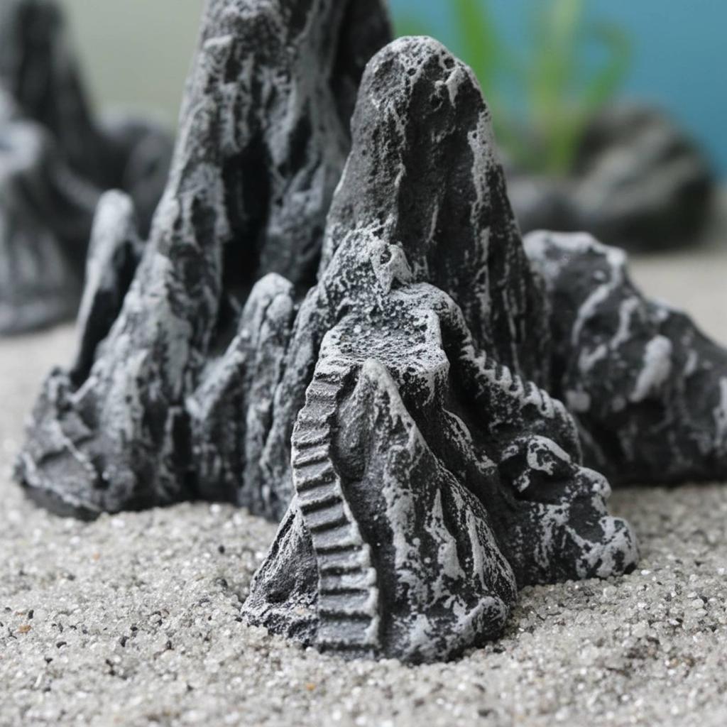Аквариумный шар Каменное убежище DIY Пейзаж Аквариумный шар Каменное украшение Декорация из смолы Каменная горка Реалистичная текстура