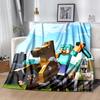 1pc Blanket Minecraft5 Print Design, Lightweight Blanket for Sofa, Bed- Soft &Warm, Gift for All Seasons like Christmas, Halloween