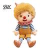 Plush Toy for Kids Vintage Circus Clown Toy, Soft Stuffed Jester Doll with Embroidered Face, Creative Gift Her Retro Decorative Figurine Shelf,