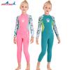 Новый детский водолазный костюм 2,5 мм, цельный теплый купальник для девочек с длинными рукавами, анти-холодный костюм для подводного плавания, серфинга, медузы