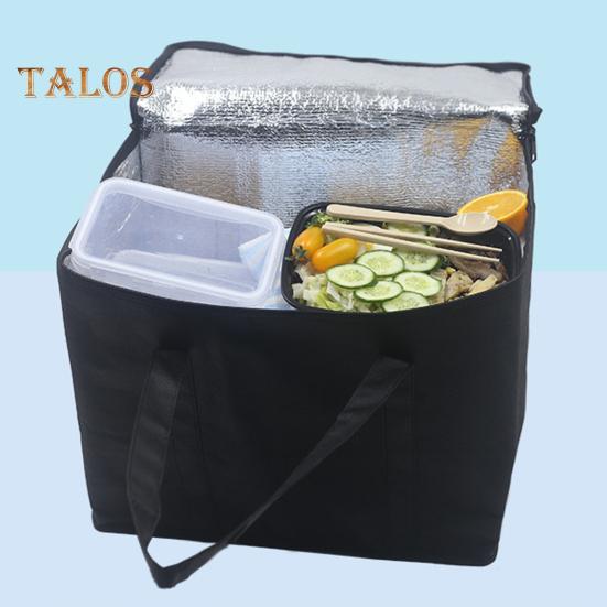 Изолированная сумка для покупок для продуктов, контейнер для бенто с ручкой, застежкой-молнией, большая вместительная термоизоляционная сумка