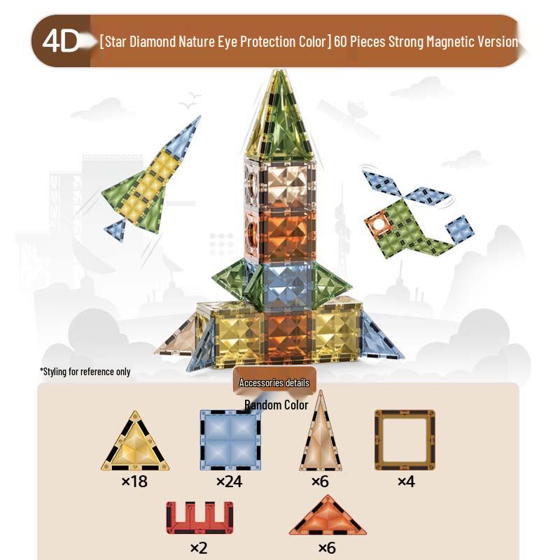Магнитные плитки для окон «Изумруд»: Образовательные строительные блоки для детей