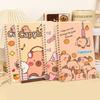 Thickened Waterproof Notebook Cartoon Capybara Line Circle Cute Diary Book Exam Preparation Resource Organizer Notebook