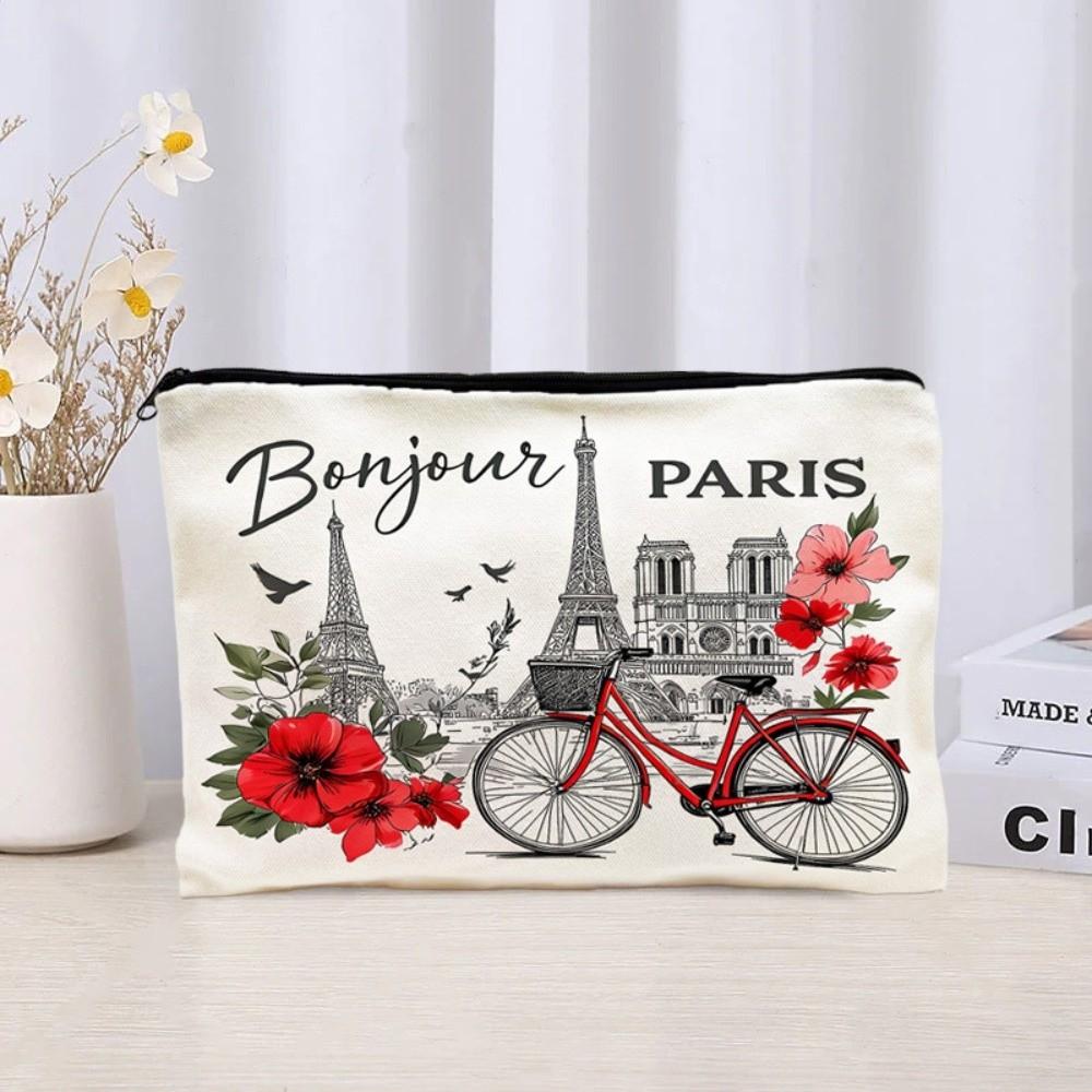 Floral Print Travel Makeup Organizer Large Capacity Toiletry Case Durable Cosmetic Bag Bridesmaid