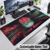 Custom Name Text Mouse Pad England Rugby Personalized Desk Pad For Work And Gaming