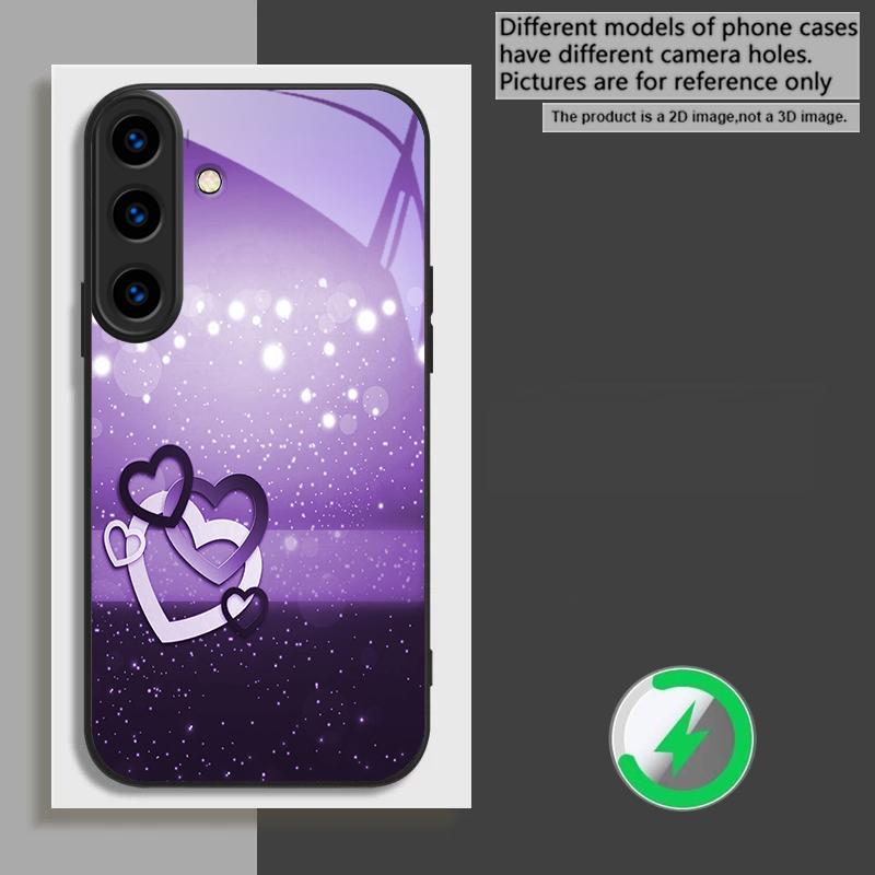 Теплый и романтичный дизайн любви Подходит для Samsung Galaxy S26 Ultra S20 FE S21 S22+ S23 Plus S24 S25 Edge магнитное стекло Чехол для телефона