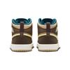 Кроссовки Air Jordan 1 Mid SE PS Cacao Wow Kids коричневые, светящиеся, зеленые, коричневые DZ6338-200