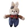 Rabbit Family Bunny Keychain with Clothes Plush Rabbit Key Ring  Car Key Chain