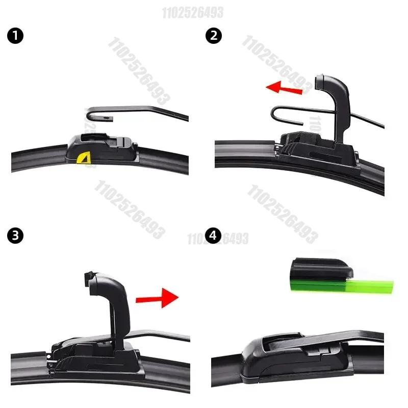 Автомобильные стеклоочистители Универсальные U-образные Мягкая резина Бескаркасные Дворники Долговечные Уменьшение шума Автомобильные дворники 16" 18" 19" 21" 22" 24"