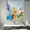 Felix Circus Wall Tapestry Aesthetic Wall Hanging Printed Fabric Blanket Decorative Tapestries for Bedroom Living Room Home Decor