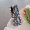 Чехол для Samsung Galaxy Z Fold 4 3, браслет с цветочной росписью, прозрачная противоударная жесткая задняя крышка для Samsung Zfold4 Fold3, чехол