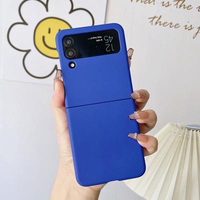 Применимо к чехлу для мобильного телефона Samsung ZFlip6/5/4/3, складной, ультратонкий, ощущение кожи, однотонный, литье под давлением, модный, противоударный, защитный чехол