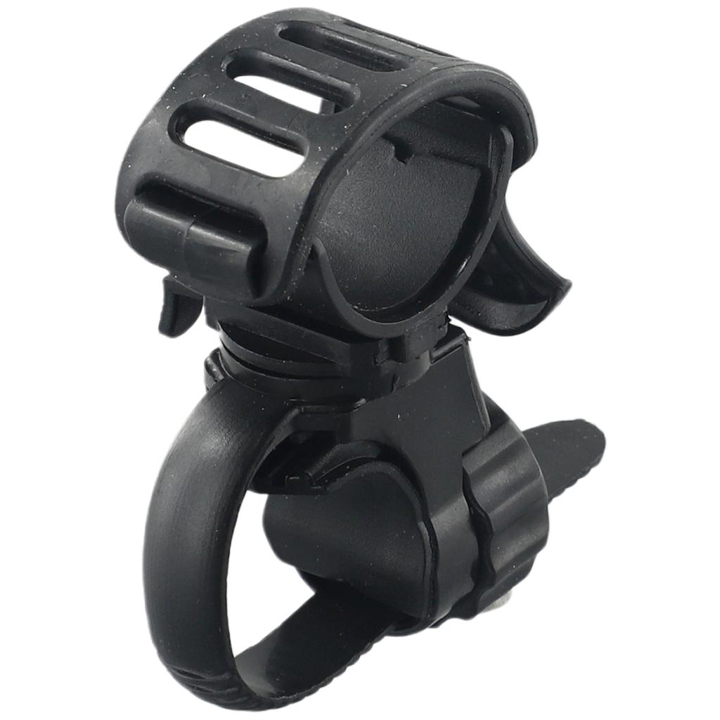 Bicycle Handlebar Light Bracket 360 Degree Rotatable Bike Lamp Holder LED Flashlight Plastic Clip Cycling Headlight Pump Stand