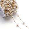 1Meter/Lot Stainless Steel Pearl Braided Flowers Flat Link Chains for DIY Handmade Jewelry Bracelet Necklace Accessories
