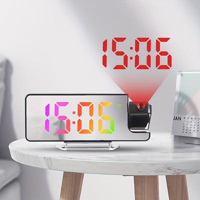 Современный светодиодный цифровой будильник с дисплеем температуры, проекцией и питанием от USB
