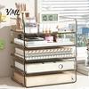 Stationery Storage Tray Clear Acrylic File Organizer Tray, 1/2/3/4/5 Tier Paper Ducument Document Holder Box, Stackable Office Supplies Desk Rack Box