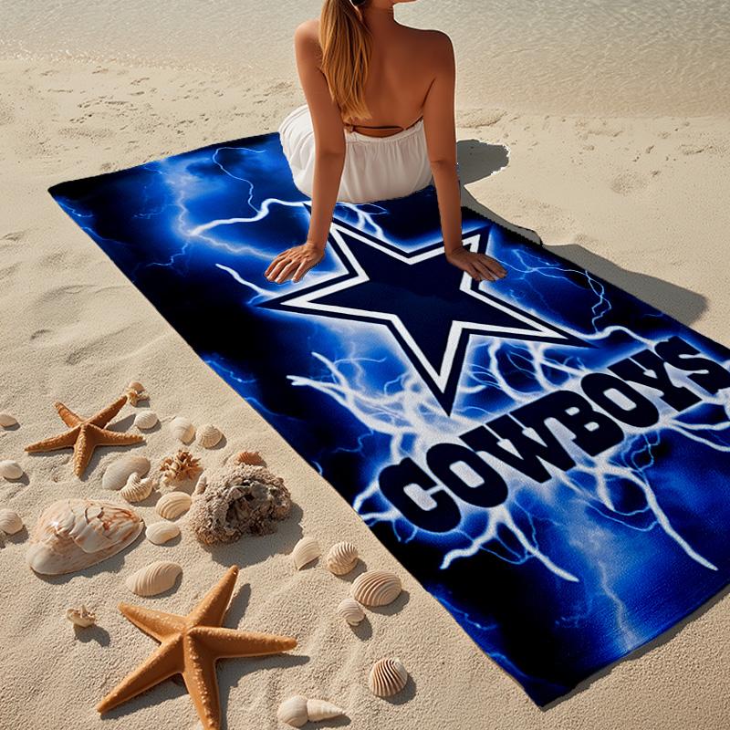 Пляжное полотенце Dallas Cowboys из микрофибры, легкое и быстросохнущее, для летних путешествий, незаменимое для пляжа, бассейна