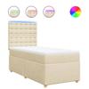 Maison Exclusive - Sommier à lattes de lit avec matelas Crème 80x200 cm Tissu