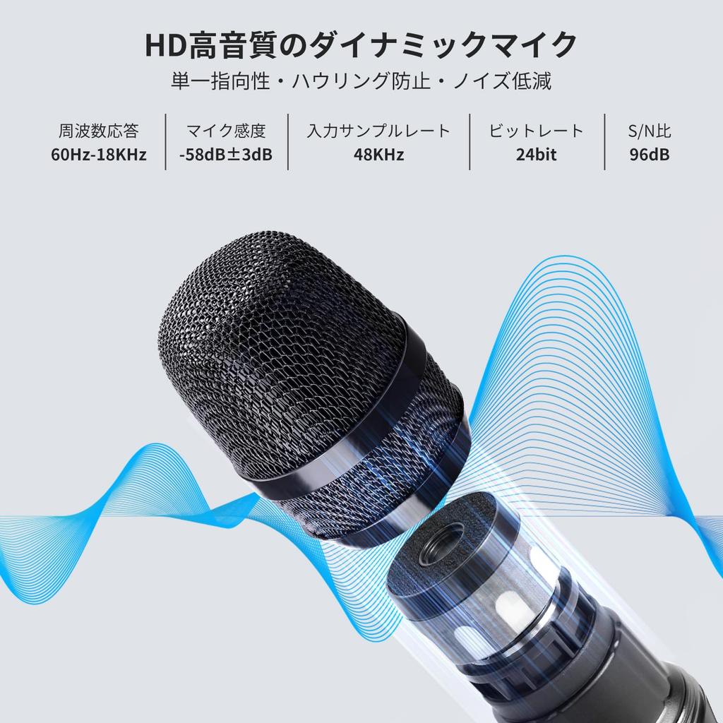 XIAOKOA Dynamic Wireless Handheld Karaoke Wireless 30m Stable Noise Mute Long Battery Alloy Handheld Compatible with Address Instruction Manual