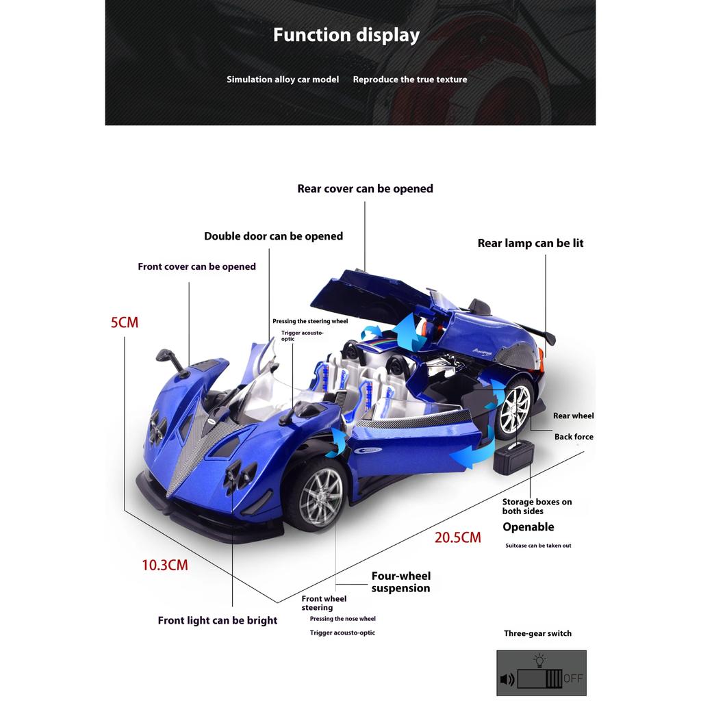 1/24 Pagani Zonda HP Barchetta Лимитированная серия кабриолет Суперкар Сплав Металл Литье под давлением Модель автомобиля Независимый DIY Дизайн Подарки