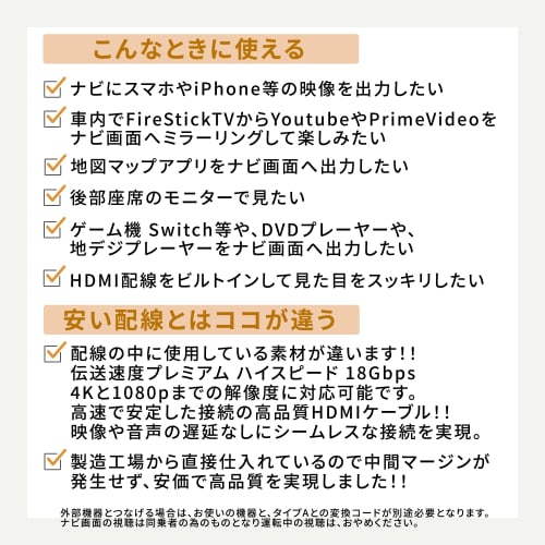 Jn1445-11 HDMI Conversion Cable Nissan DA22J MM222D-L MM522D-L Dealer Option Navigation Type E To Type A Wiring Car Navigation Navigation Car Code Ada