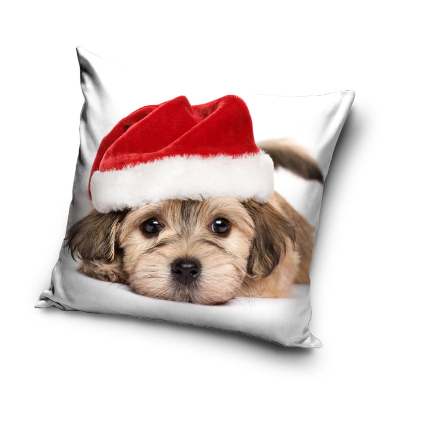 Christmas pillowcase 40x40 velvet christmas dog