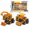 4Pcs 1/64 Scale High Simulation Type of Engineering Car Digging Sample, 4 Original Toy Package Delivery