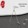 S925 Silver Gold-Plated Adjustable Chain Tray for DIY Accessories