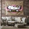Гобелен Hello Kitty Настенное панно Кавайная Эстетичная Декор Комнаты Милое Настенное Искусство для Спальни Общежития Подростков Девочек