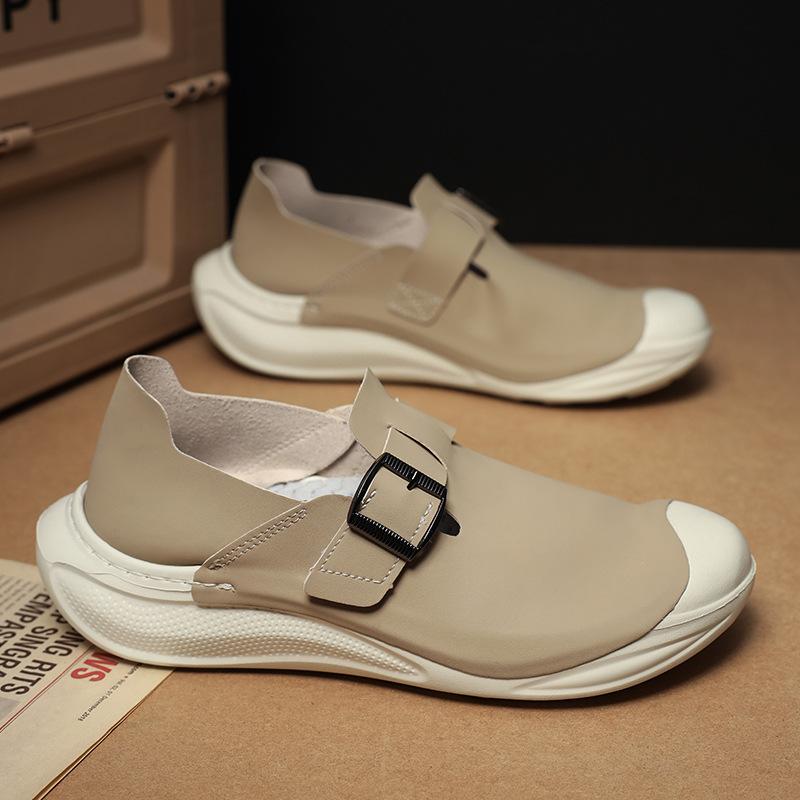 2025 Summer New Slippers Men's Korean Version Trendy Casual Lazy One Pedal Trendy Shoes Breathable Versatile Bag Head Half Drag