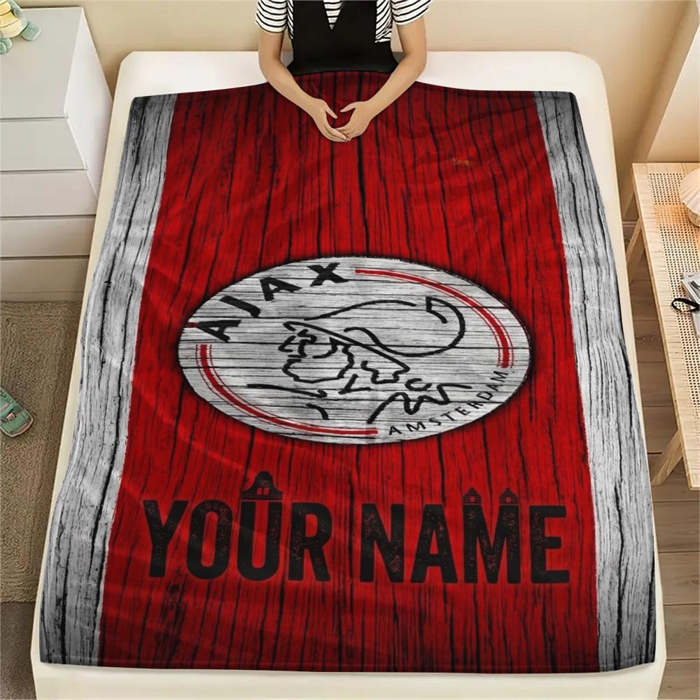 1PC Ajax Fan Gear Custom Name Patterned Flannel Blanket Suitable For All Seasons For Home Decor Warmth And Comfort Gifts Holiday Present