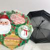 1pc Christmas ornaments and snowman illustration. Umbrella with Plastic Handle,Suitable for All Seasons Home Travel Outdoor UmbrellaDD226