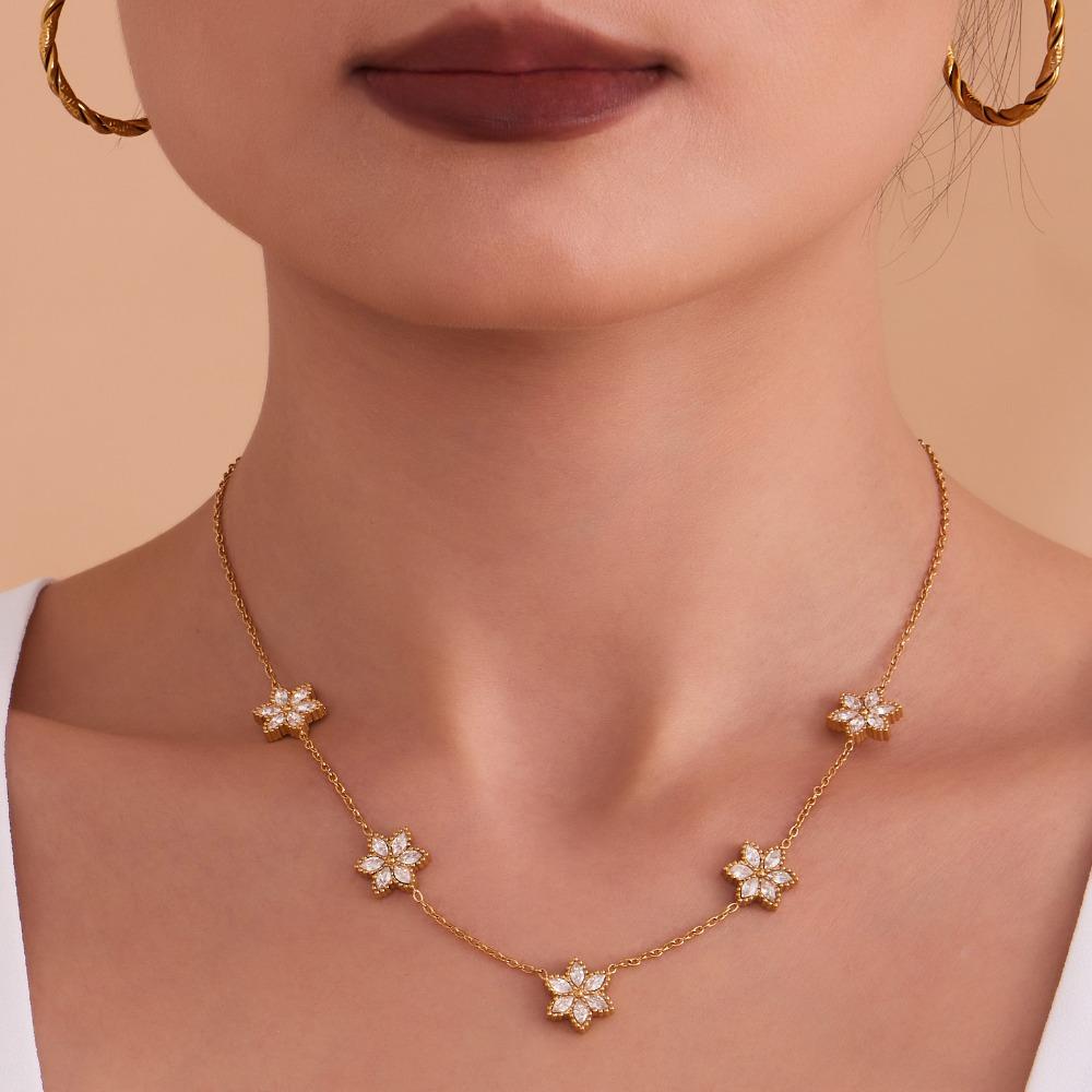 Elegant Y Chain Necklace Bracelet Choker Necklace Fashion Zircon Necklace Women Jewelry