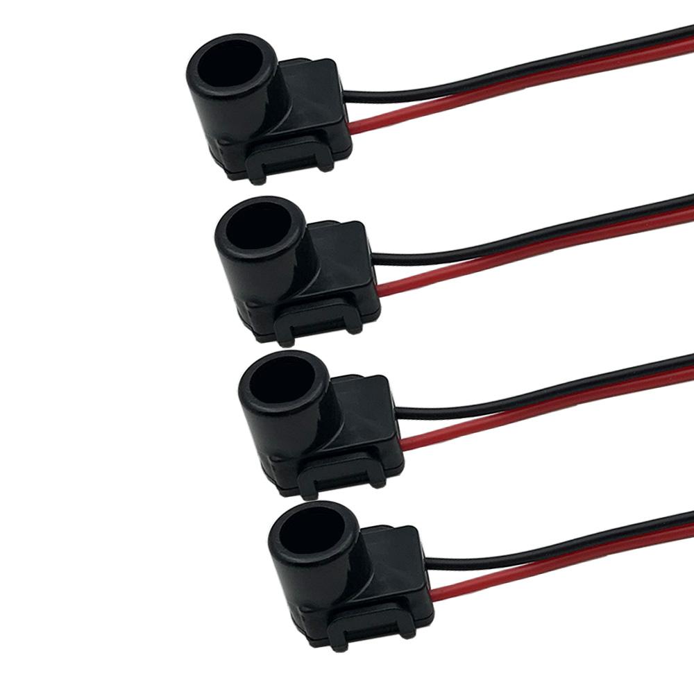 4pcs 12V 0.2W Led Light Source Plastic Mini Illuminator L-type LED Emitter Side Glow Fiber Optic Lamp Car Use 3/5/8MM Hole