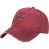 Wake Up America Washed Denim Baseball Cap Adjustable Low Profile Outdoor Sun Hat for Unisex